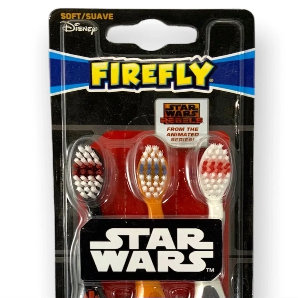 Star Wars Firefly Toothbrushes Disney Kids Two 3 Packs (6 Toothbrushes)